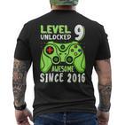 Level 9 Unlocked Awesome 2016Ideospiel 9Th Birthday Boy T-Shirt mit Rückendruck