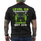 Level 9 Years Birthday Young Gamer 2016 Birthday T-Shirt mit Rückendruck