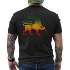 Lion Of Judah Reggae Music Rastafari Rasta T-Shirt mit Rückendruck