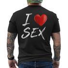 I Love Heart Sex T-Shirt mit Rückendruck