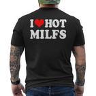 I Love Hot Milfs I Heart Hot Milfs Couple Set T-Shirt mit Rückendruck