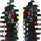Lustiger Gummibärchen Bonbon-Mix T-Shirt mit Rückendruck