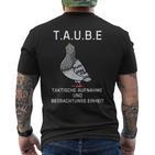 Lustiges Tauben Überwachungs- Deutsches Meme T-Shirt mit Rückendruck