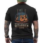 Man Kann Niemals Zuiele Gitarren Haben Gitarrist T-Shirt mit Rückendruck