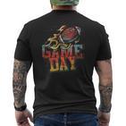 Match Day Football Player American Football T-Shirt mit Rückendruck