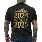 Matching Family Celebration New Year's Eve Goodbye 2024 Hello 2025 T-Shirt mit Rückendruck