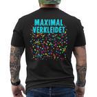 Maximally Dressed With Confetti Costume For Carnival Fancy Dress T-Shirt mit Rückendruck