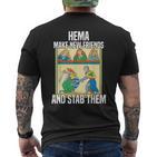 Medieval Sword Fighting Traditions And Tournaments Hema T-Shirt mit Rückendruck