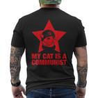 Meine Katze Ist Kommunist T-Shirt mit Rückendruck