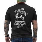 Meine Therapeuten Leben Im Stall Livebreeding Cows T-Shirt mit Rückendruck