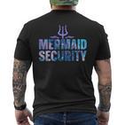 Mermaid Security Dad Mermaid Family Mermaid Squad T-Shirt mit Rückendruck