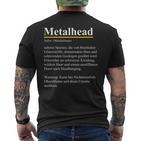 Metalhead Dictionary Definition For Fans Of Heavy Metal T-Shirt mit Rückendruck