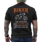 Motorcyclist 60Th Birthday Biker Top Condition T-Shirt mit Rückendruck