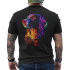 Munsterlander Dog Graphic Pet Colourful Munsterlander T-Shirt mit Rückendruck