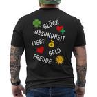 New Year's Eve Birthday New Year Outfit Wishes Lucky Charm T-Shirt mit Rückendruck