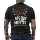 New Year's Eve Pyrotechnik Fireworks New Year Celebration T-Shirt mit Rückendruck