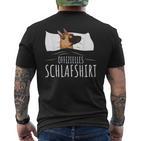 Official Malinois Dog Sleeping Pyjamas T-Shirt mit Rückendruck