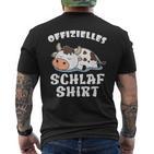 Official Sleep Cow Cows Farmers Children's T-Shirt mit Rückendruck