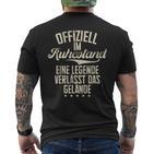 Offiziel Im Ruhestand Eine Legendeerlässt Das Gelände T-Shirt mit Rückendruck