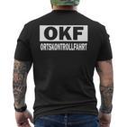 Okfintage Ortskontrolle T-Shirt mit Rückendruck