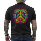 Peace Love Hippie Kostüm Tie Dye 60Er 70Er Jahre T-Shirt mit Rückendruck