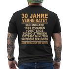 Pearl Wedding Anniversary 30Th Anniversary Married T-Shirt mit Rückendruck