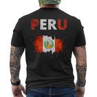 Peru Football Jersey Quali Peru Flag T-Shirt mit Rückendruck