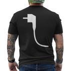 Plug And Socket Carnival And Fancy Dress Partner Look Costume T-Shirt mit Rückendruck