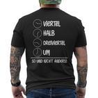 Quarter Half Three-Quarter Um Und Nicht Ander Motif For Ossis T-Shirt mit Rückendruck