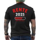 Rente 2025 Der Countdown Lauft Das Lustige Rentner T-Shirt mit Rückendruck