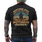 Rentner 2025 Motorrad Motorsport Motorradfahrer Rente T-Shirt mit Rückendruck