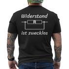 Resistance Ist Zwecklos Resistance Is A Ersion T-Shirt mit Rückendruck