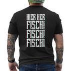 Retro Here Here Fischi Fischi Fischi T-Shirt mit Rückendruck