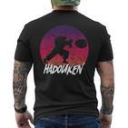 Retrointage Hadouken Fighter T-Shirt mit Rückendruck