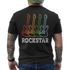 Rockstar Children'sintage Guitar Rockstar T-Shirt mit Rückendruck