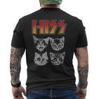 Hiss Cat Cats Kitten Rock Music Cat Lovers Hiss T-Shirt mit Rückendruck