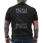 Sailing Flying Pilot Fly Glider Idea T-Shirt mit Rückendruck