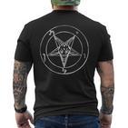 Satanic Pentagram Sigil Of The Devil T-Shirt mit Rückendruck