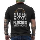 With Saws Trade Fairs Diy Craftsman T-Shirt mit Rückendruck