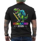 Schulkind 2025 Dino T Rex Jungen Dinosaurier Einschulung T-Shirt mit Rückendruck