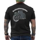 Schwalbe Kr51 Simson Moped Ddr Fuel Distributor Gray S T-Shirt mit Rückendruck