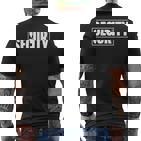 Security Guard Costume Security Officer T-Shirt mit Rückendruck