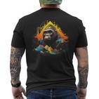 Silverback Gorilla Monkey Animal T-Shirt mit Rückendruck