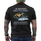 Snow Plough Saying Winter Service Snow Clearing Device Snow Plough T-Shirt mit Rückendruck