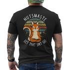 Squirrel Nutsmaste Yoga Meditation Retrointage T-Shirt mit Rückendruck