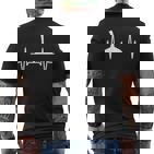 Stockschießen Herzschlag Stocksport Eisstock Shooting T-Shirt mit Rückendruck