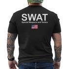 Swat Team Police Special Forces Us Flag Chest Logo T-Shirt mit Rückendruck