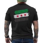 Syria Flag Syria Flag T-Shirt mit Rückendruck