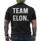 Team Elon Name T-Shirt mit Rückendruck