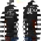 Team Hau Stolze Familie Nachname Geschenk T-Shirt mit Rückendruck